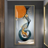 Entuan процентная отделка живопись современная простой атмосферный коридор Вертикальная версия висящей живописи гостиной.