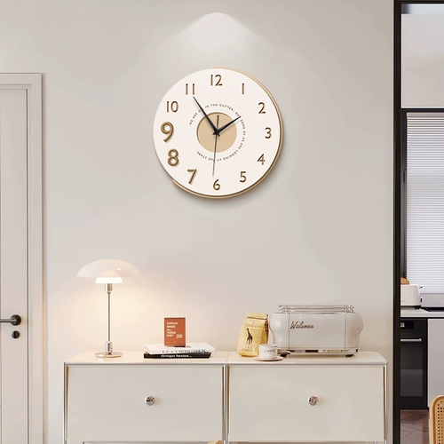 Современные минималистичные часы для столовой, украшение, роспись, кремовый стиль, фон для телевизора, настенные бесшумные часы, настенные часы для домашней гостиной, роспись, живопись