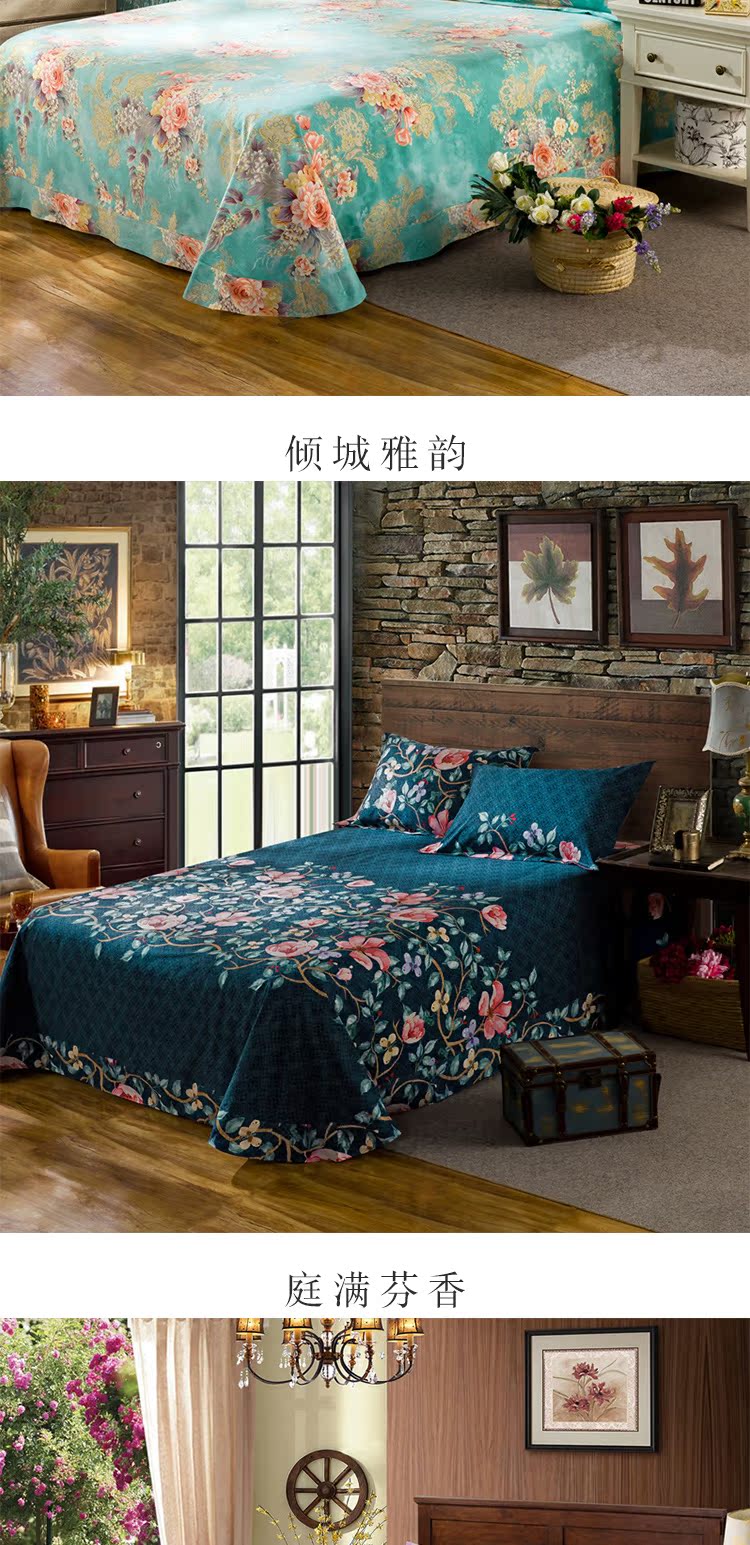 Chải bông dày ấm đôi chỉ bông mảnh duy nhất sinh viên Bửu style sheets tròn mùa thu và mùa đông - Khăn trải giường ga giường