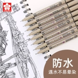 Японский комплект, водонепроницаемая акварель, дизайнерский художественный лайнер, коричневые комиксы для школьников, ручная роспись