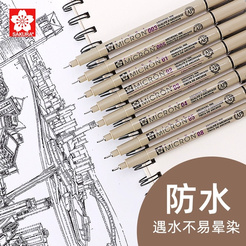 Японский комплект, водонепроницаемая акварель, дизайнерский художественный лайнер, коричневые комиксы для школьников, ручная роспись