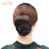 Delicate wig hair bun elegant braid hair hair hair bag true costume bride wig shape