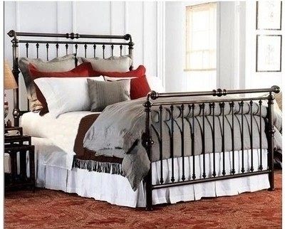 American Countryside Iron Art Bed 1 m 1 2 m Single beds Children's beds 1 5 m 1 8 m Double beds Dormitory Beds