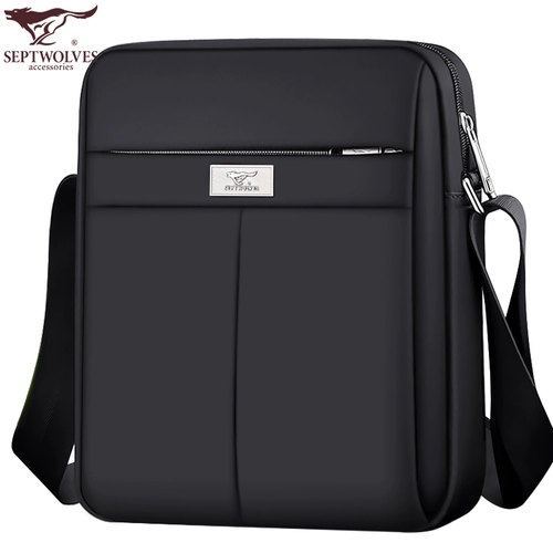 Septwolves, мужская сумка на одно плечо, модная сумка через плечо, вместительный и большой рюкзак, городской стиль, ткань оксфорд