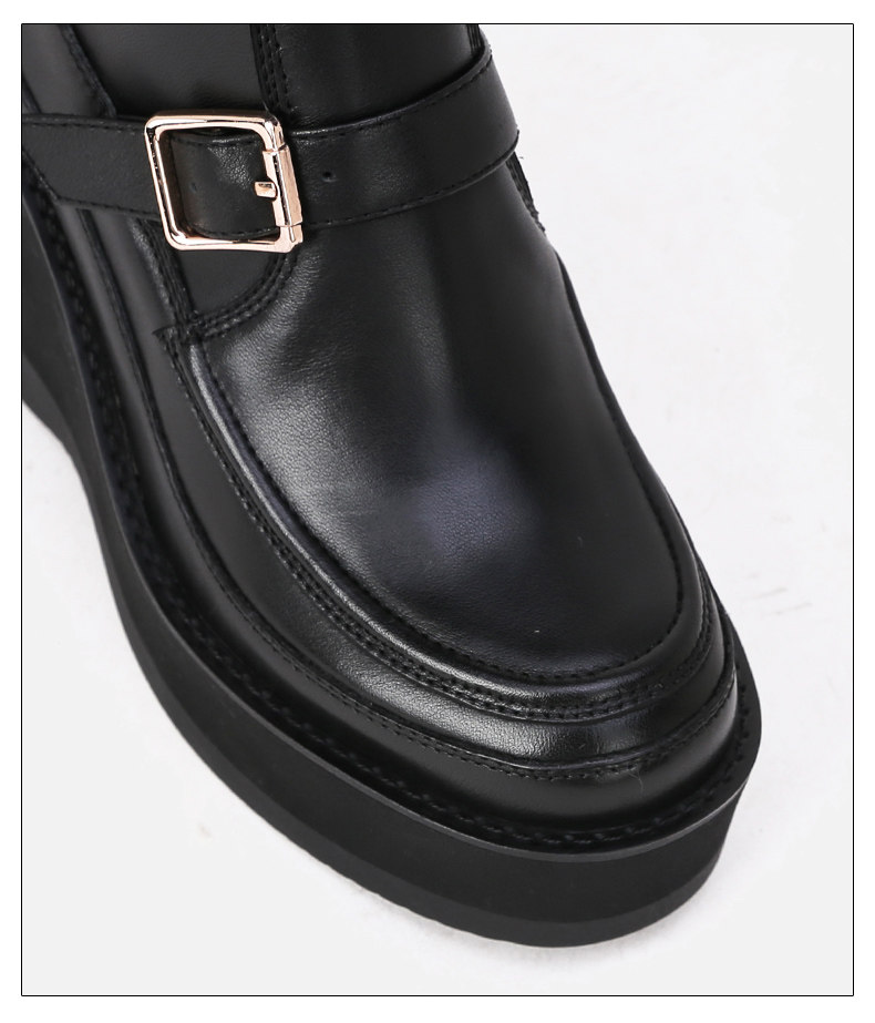 Стрейч ботинки/носки сапоги 长靴女过膝靴真皮厚底显瘦长弹力靴欧美高筒瘦瘦靴皮靴高跟长筒靴 540926325