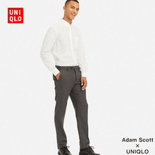 99元  UNIQLO 优衣库 413166 男士无褶修身长裤