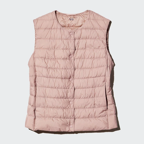 Усовершенствованный женский легкий пуховый портативный жилет Uniqlo, легкий, теплый портативный пуховый жилет 478576