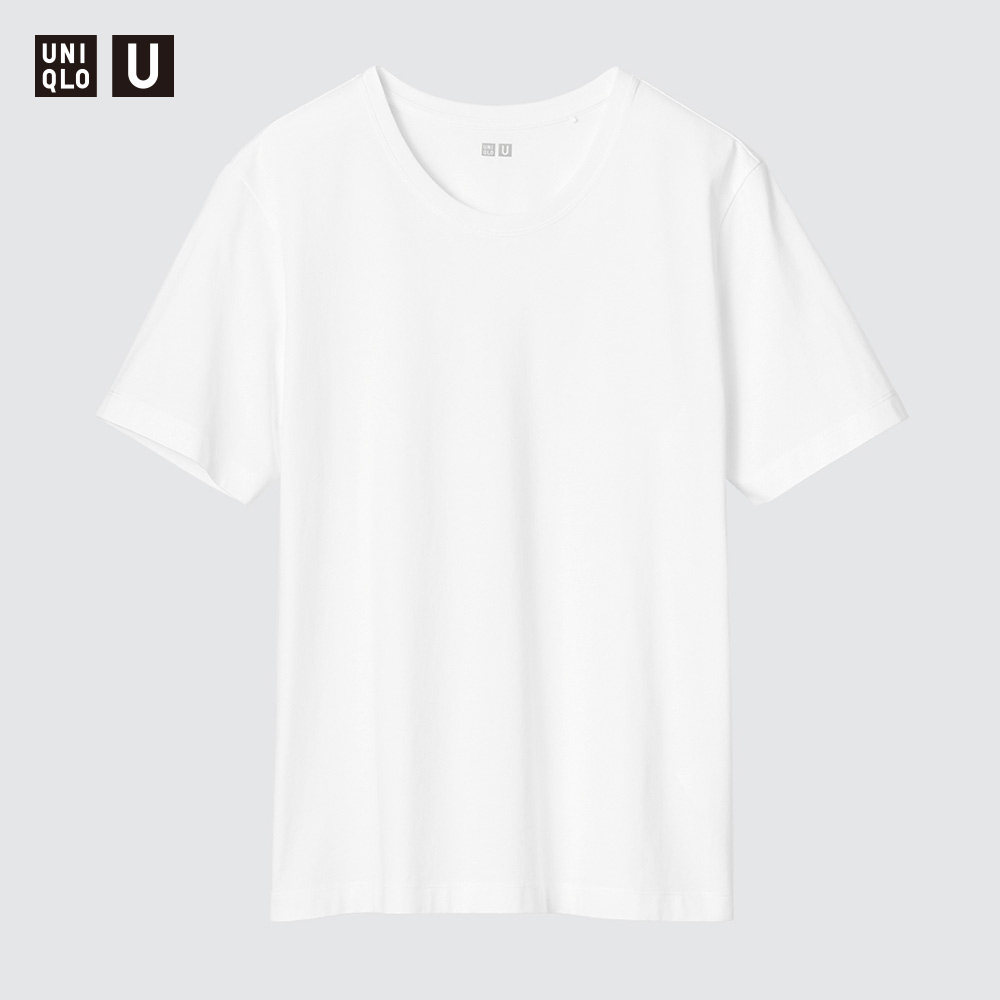 Uniqlo ayollar uchun SUPIMA paxtadan tikilgan yumaloq bo'yinli futbolka kalta yengli taglik 474408