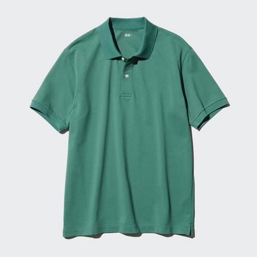 Мужская и женская быстросохнущая сухая рубашка ПОЛО Uniqlo, повседневная футболка с короткими рукавами для поездок на работу 477155 465194