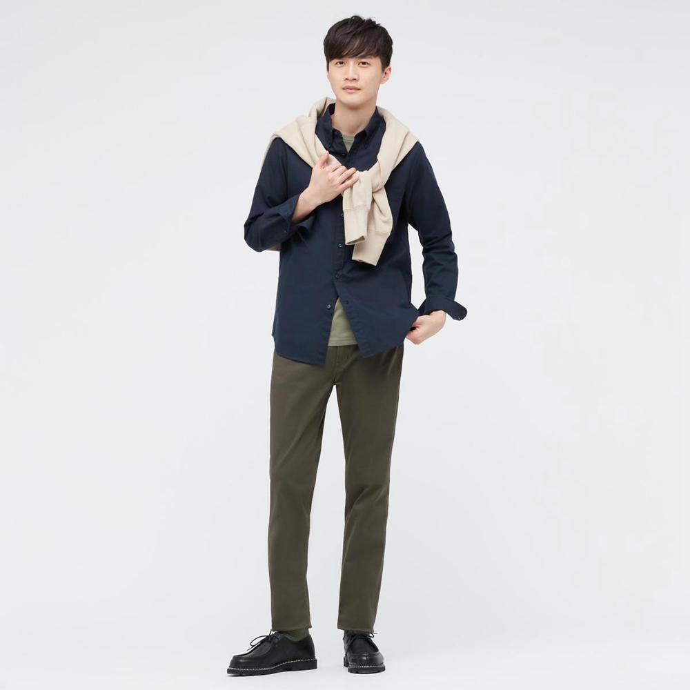 68 & Dark BlueUniqlo   men's wear   oxford Self cultivation shirt ( Long sleeve   business affairs occupation commute leisure time ) 441735