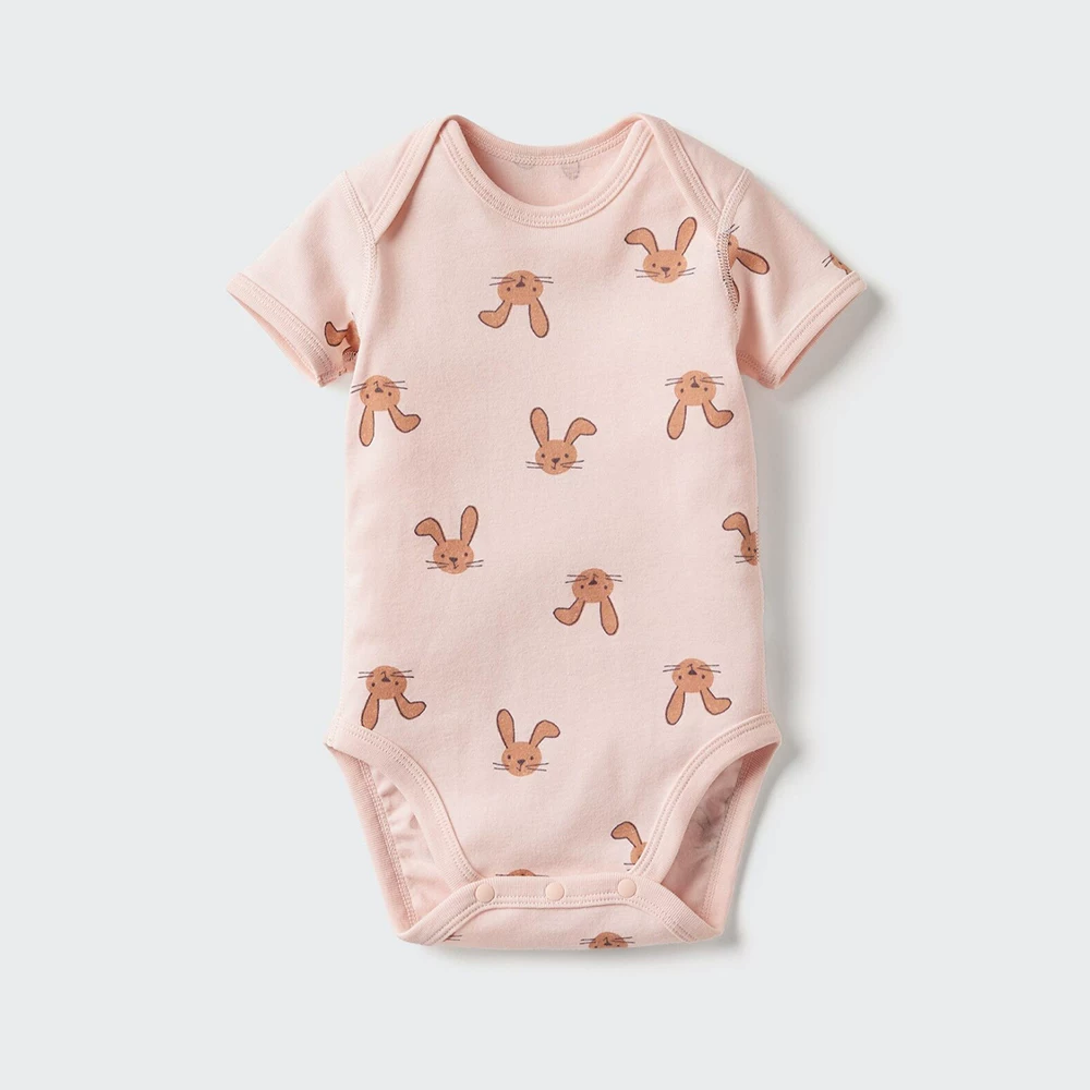 Uniqlo infantil and toddler JOP однораздельный комбинезон с коротким рукавом 478354 478355 478356