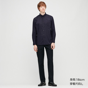 79元包邮 UNIQLO 优衣库 431182 男款优质长绒棉印花衬衫