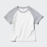 Uniqlo, маленькая летняя футболка с коротким рукавом, круглый воротник, короткий рукав, облегающий крой