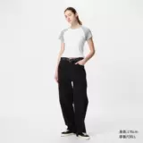 Uniqlo, маленькая летняя футболка с коротким рукавом, круглый воротник, короткий рукав, облегающий крой