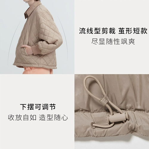 Модель сотрудничества UNIQLO/женская ТЕПЛАЯ УТЕПЛЕННАЯ куртка PUFFTECH Хлопковая одежда 461360