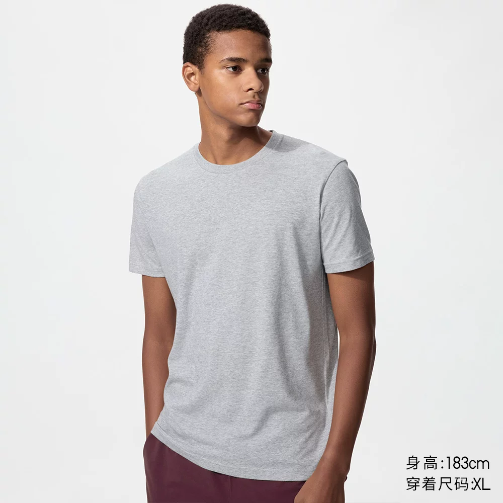 Футболка Uniqlo мужская и женская быстрая сушка круглый вырез/короткий рукав 26 весна-лето новый стиль 482300