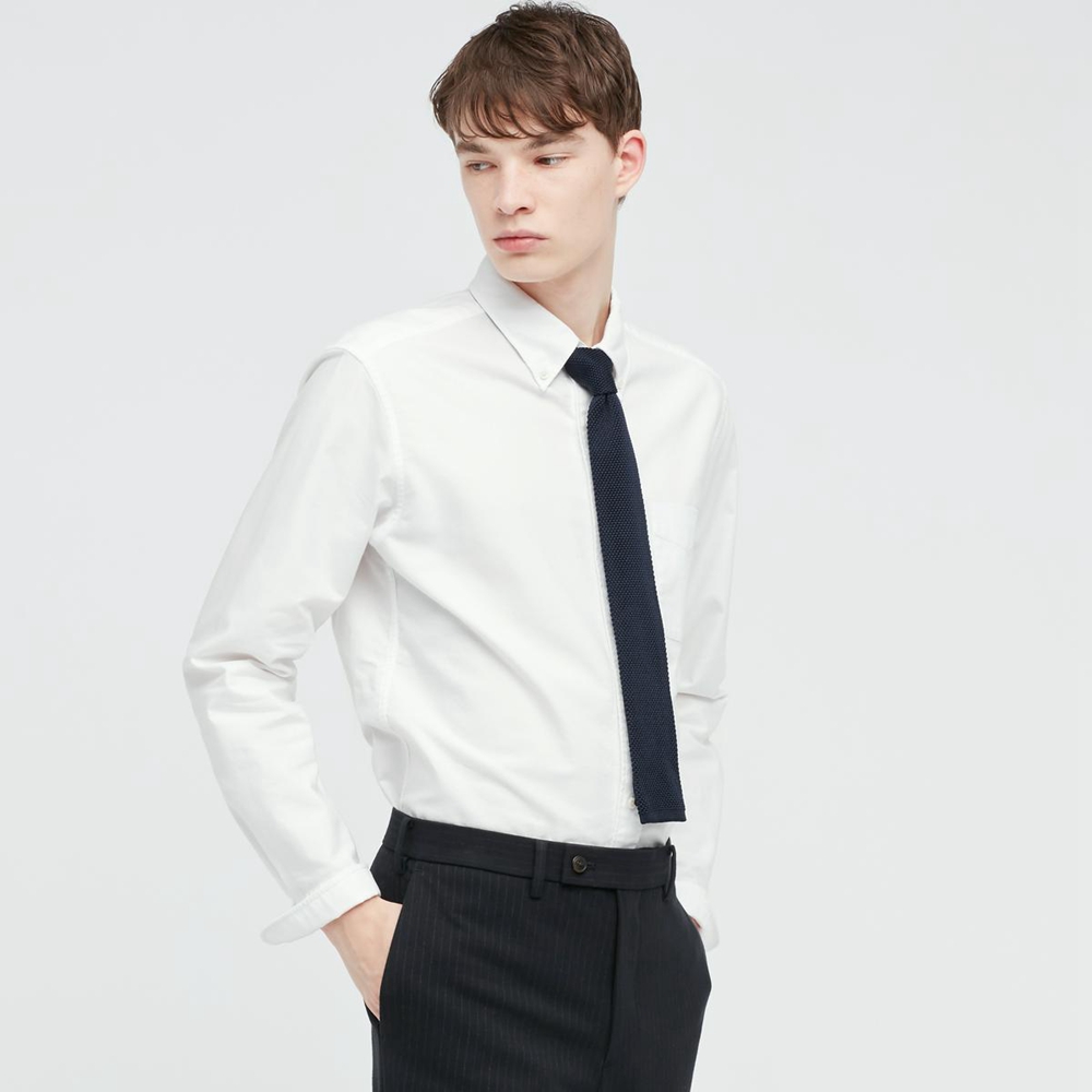 01 & Milky WhiteUniqlo   men's wear   oxford Self cultivation shirt ( Long sleeve   business affairs occupation commute leisure time ) 441735