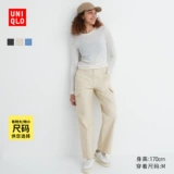 Uniqlo, штаны, свободный прямой крой