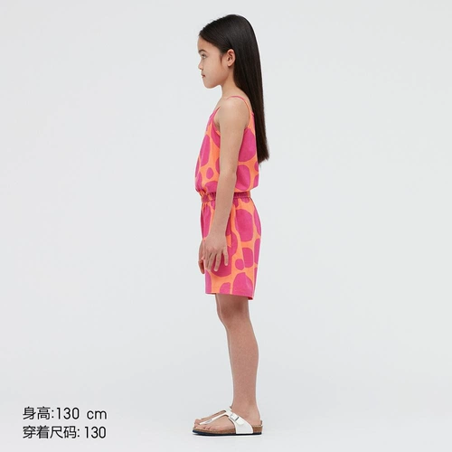 [Кооперативная модель] Детская одежда/девочка Marimekko, соединенное платье (Printed Summer) 438797 Uniqlo