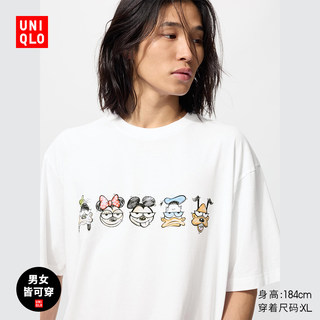 Мужская и женская футболка Uniqlo с короткими рукавами и принтом UT Disney 482782