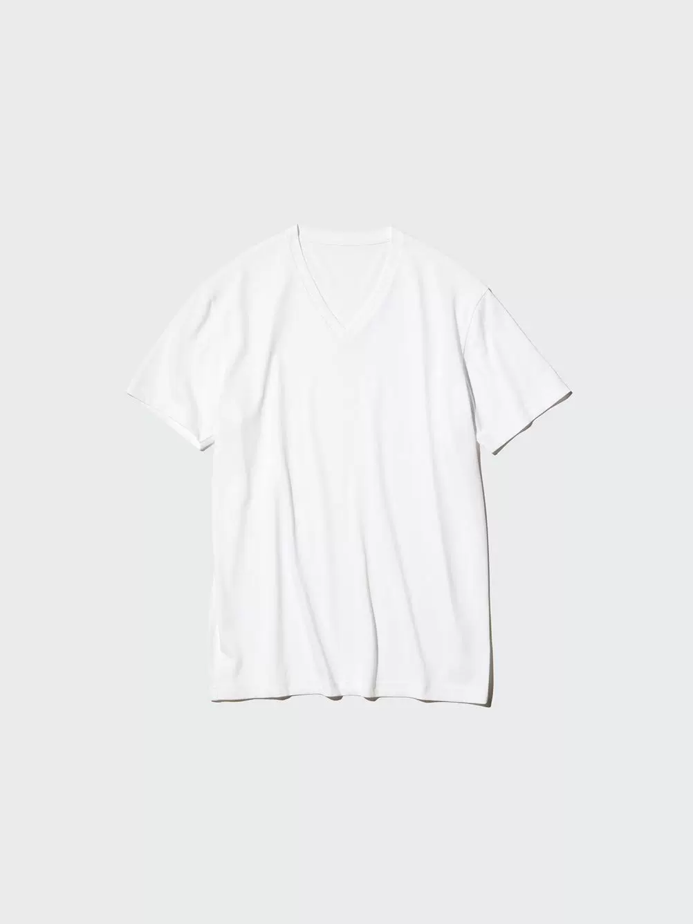 Uniqlo, летняя футболка, быстросохнущая, V-образный вырез, с коротким рукавом