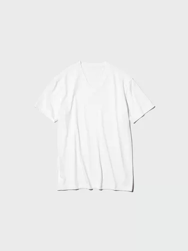 Uniqlo, летняя футболка, быстрое высыхание, V-образный вырез, короткий рукав