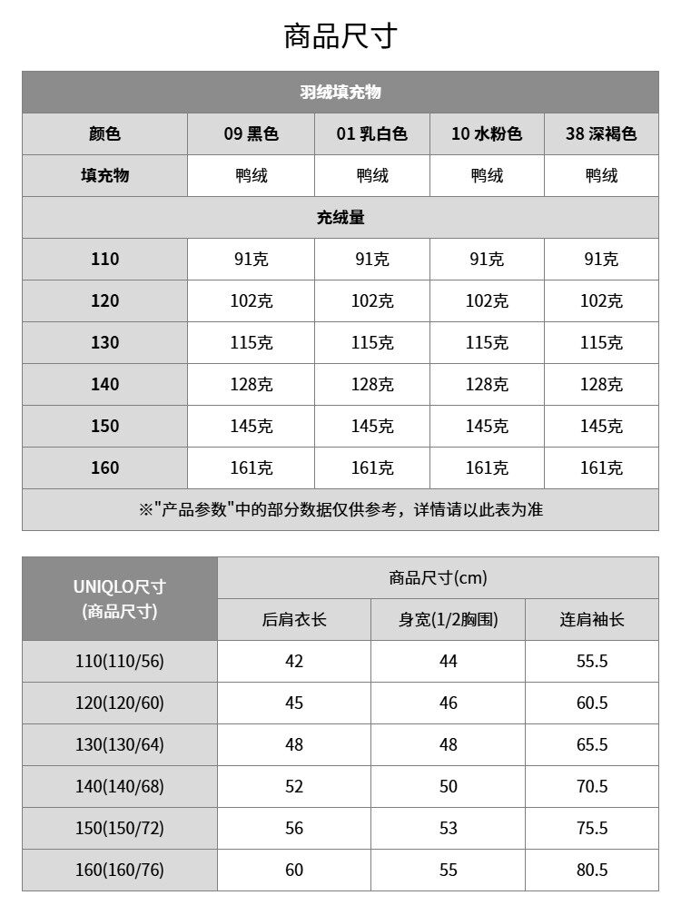 Пуховики 优衣库童装男童女童蓬松羽绒茄克外套夹克羽绒服478148 Uniqlo