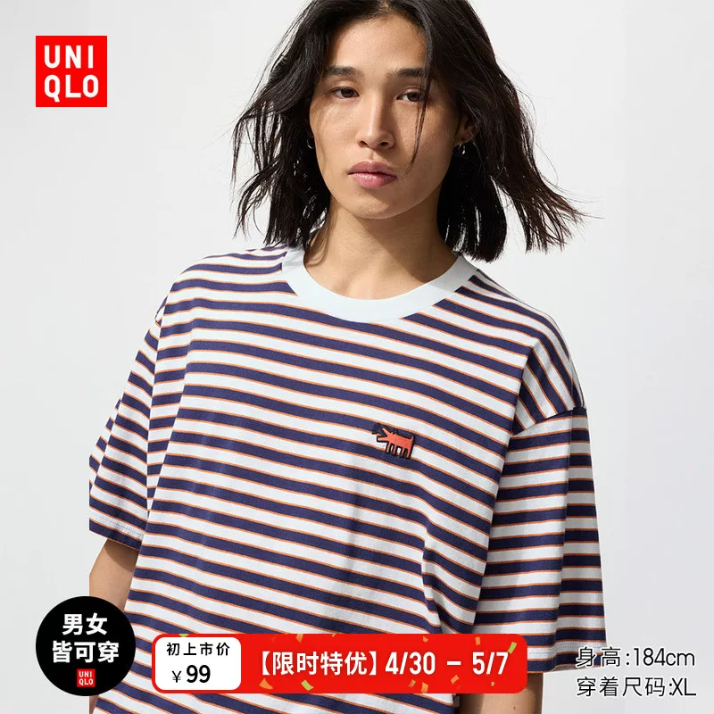 Футболка унисекс UT NY POP ART с принтом от Uniqlo, футболка с коротким рукавом, 26 весна-лето новая стиль 485067