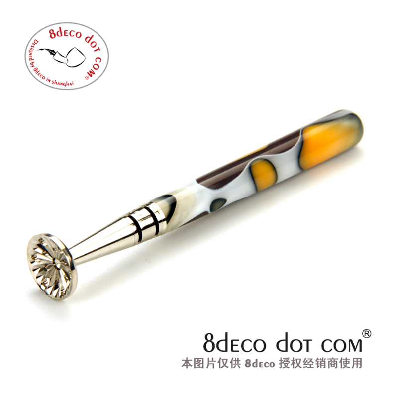 8deco 2015 new small torpedo series concave spoon hollow flower anti flameout pipe pressure stick acrylic