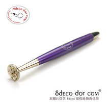 8deco torpedo series concave spoon hollow flower anti-flameout pipe press Rod metal bright purple