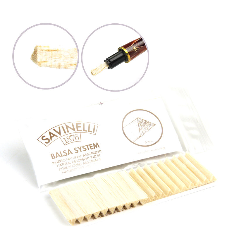 4 pieces Italian Savin Savinelli pipe filter element wood filter element balsa wood filter element 6mm 20 pieces