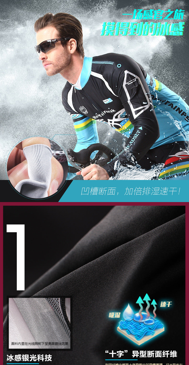 Tenue de cyclisme mixte MOUNTAINPEAK - Ref 2230093 Image 8