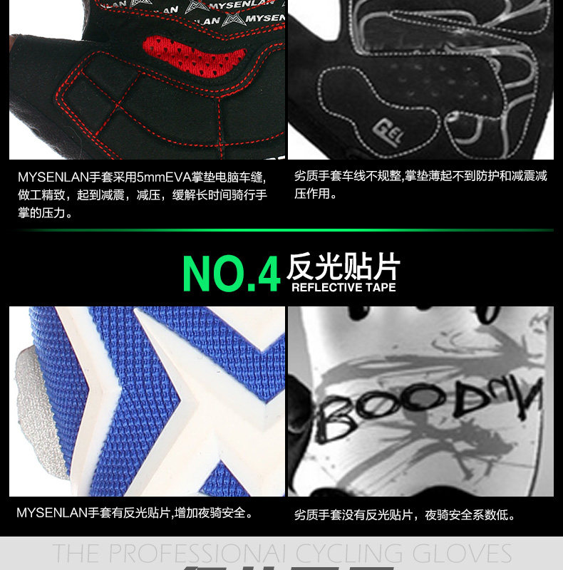Gants pour vélo mixte MYSENLAN - Ref 2238479 Image 27