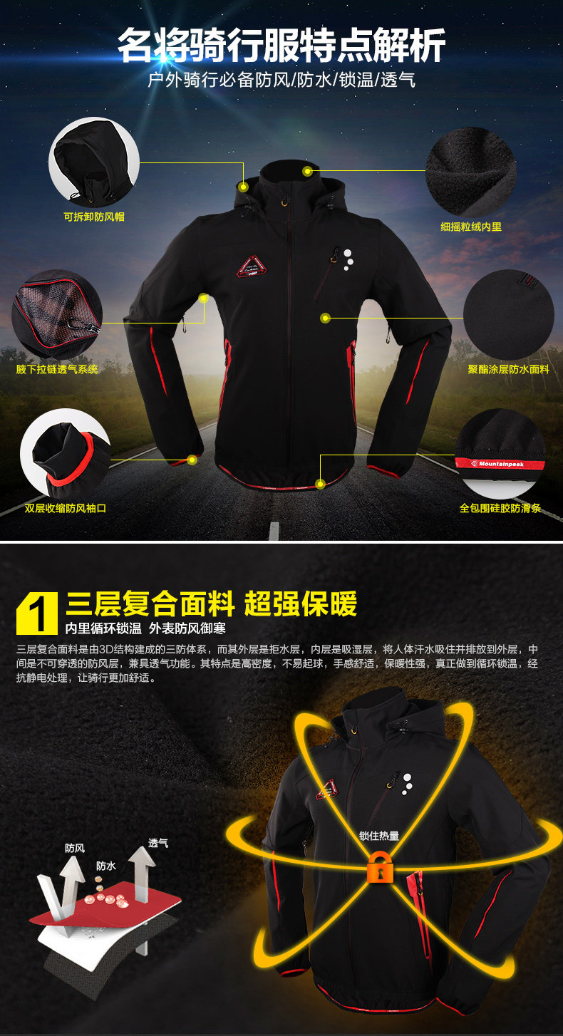 Tenue de cyclisme homme MOUNTAINPEAK - Ref 2230115 Image 8