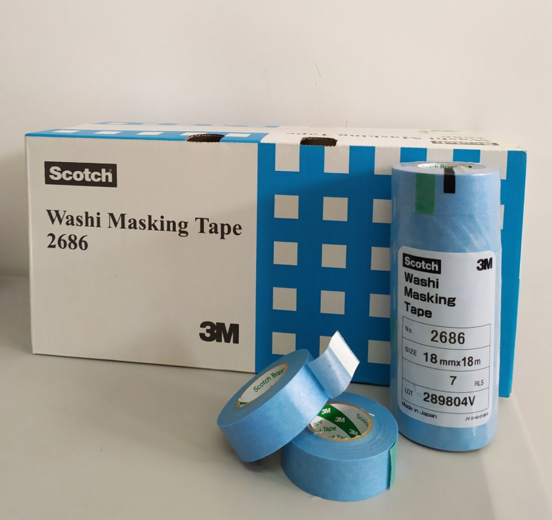 3m2686, 2899 and Washi Tape 2214 Masking Tape 2688 Spray Paint Masking Tape Blue High Temperature Resistant