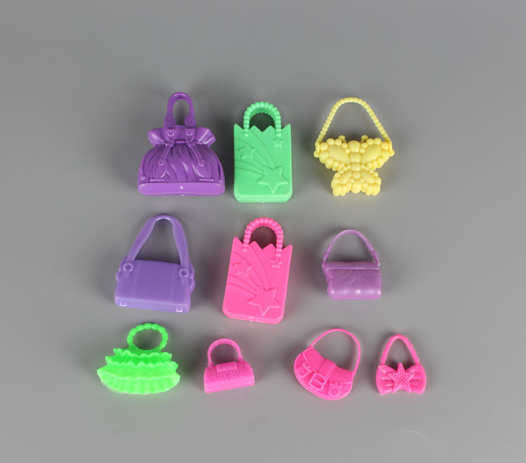 Giày cao gót Barbie giày cao gót pha lê Giày đế bằng phụ kiện trang sức 10 hoặc 20 đôi túi đựng quần áo bup be