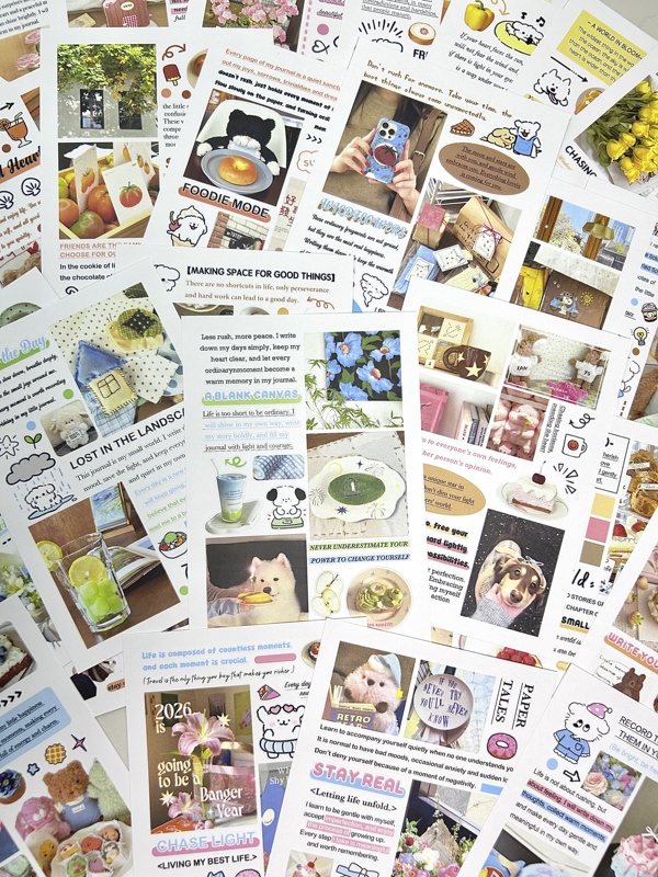 Issue 15, in Stock, A6 (60 Sheets) Korean-Style Planner Cut-Out Stickers, Planner Collage Diy, No Repeating Characters Issue 15, in Stock, A6 (60 Sheets) Korean-Style Planner Cut-Out Stickers, Planner Collage Diy, No Repeating Characters