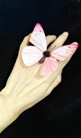 Маленькая бабочка рифма [розовая красная] бабочки с пальцами 1 диаметр около 8,5 см