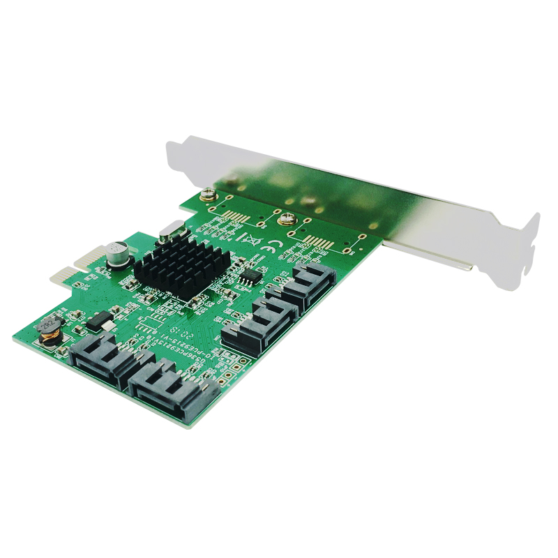 Disk extension card port multiplies pciee to 4 port sata3 0 hard disk transfer card 6G black group hui lex extension 9215