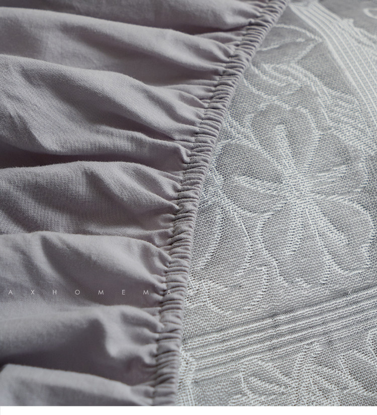 Натяжная простыня fitted sheet | 天丝棉床笠枕套三层提花柔软凉席厚实三件套四季