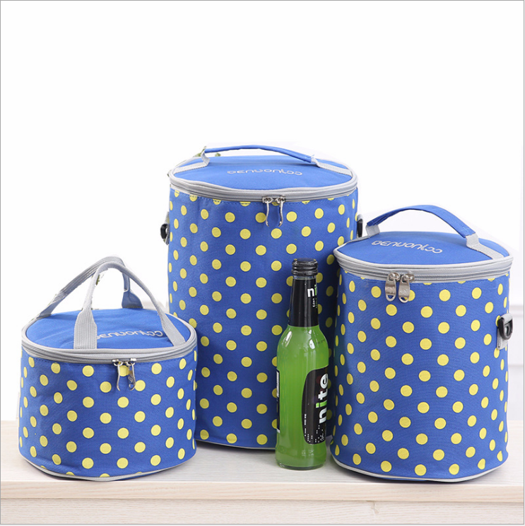Round Lunch Box with aluminum foil Bowl Lunchbox INSULATED BARREL SMALL NUMBER BAG SET WATERPROOF LARGE HAND THICKENED WITH RICE BAG
