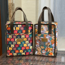 New Korean version waterproof and anti-oil insulation refreshing lunch box Bag Bag Pack for work hand lunchbox Lunch Bag