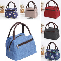 Portable bento bag Waterproof mommy bag Female bag Lunch bag Lunch box bag Small square bag Hand bag