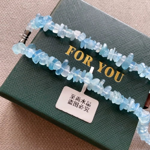 Натуральная сапфировая свежая увлажняющая модная природная руда, простой и элегантный дизайн, подарок на день рождения