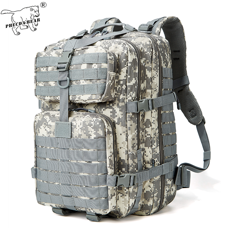 Ivan Tactical 45L Army Fan EDC Commuter Backpack Outdoor Camping Hiking Large Capacity 3P Attack Tactical Backpack