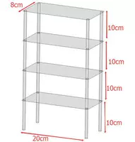 Четыре слоя из 20 ширины 8 на высоту 10 см прозрачно