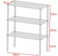 Три -слойная длина 20 ширина 8 на высокую 10 см прозрачна