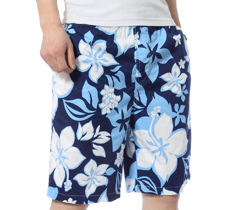 Quần cotton đi biển cho nam rộng kích thước lớn quần hoa lớn năm điểm quần âu mùa hè bơi nhanh khô quần in - Quần bãi biển 	quần đi biển gia đình