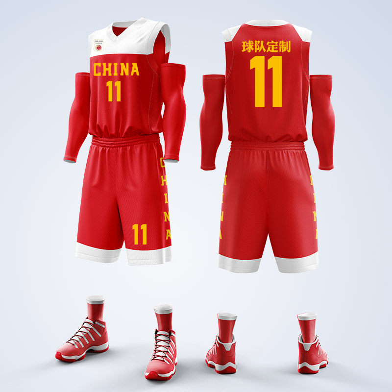 2019 Men's basketball World Cup Chinese team jersey Yi Jianlian Guo Allen basketball uniforms Team USA match customized team uniforms