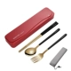 Красная коробочка-титаниум черные палочки для палочек ложки ложки вилки